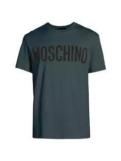 футболка с круглым вырезом и логотипом Moschino, зеленый