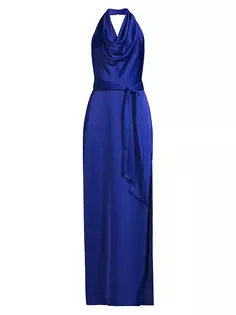 Атласное платье-колонна Liv Foster, цвет royal sapphire