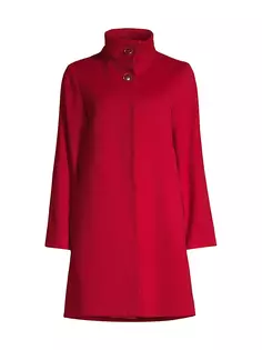 Шерстяно-кашемировое пальто с воротником-стойкой Sofia Cashmere, красный