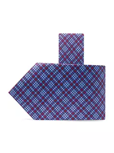 Роскошный шелковый галстук с принтом Stefano Ricci, фиолетовый