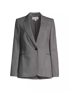 Куртка Layton из смесовой шерсти с перекрестной штриховкой Reiss, серый