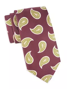 Шелковый галстук с узором «пейсли» Charvet, цвет burgundy gold