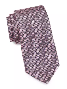 Шелковый галстук с плетением дизайна Charvet, темно-розовый
