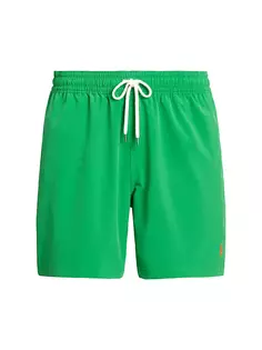 Шорты для плавания Traveler на сетчатой подкладке Polo Ralph Lauren, цвет preppy green