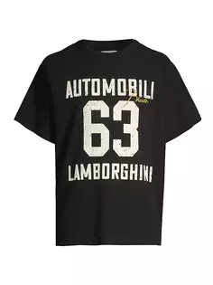 Футболка RHUDE x Lamborghini Automobili 63 с рукавами реглан R H U D E, черный