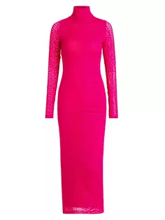 Кружевное платье миди Wndrlust Daphne Prabal Gurung, розовый