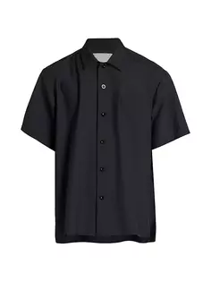 Рубашка на пуговицах с короткими рукавами Sacai, черный