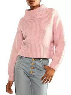 Шерстяной свитер с высоким воротником Cynthia Rowley, розовый