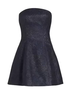 Жаккардовое мини-платье Charlotte с эффектом металлик Sachin &amp; Babi, черный