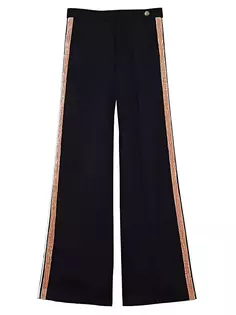 Широкие брюки Viva с полосками под смокинг Callas Milano, черный
