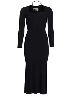 Трикотажное платье миди Edora с завязками спереди Ba&amp;Sh, цвет noir Ba&Sh