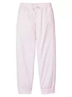Пижамные брюки в мелкую клетку с завязками Petite Plume, розовый