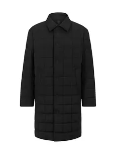 Водоотталкивающая стеганая куртка свободного кроя Boss, черный