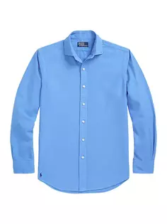 Оксфордская спортивная рубашка с длинными рукавами Polo Ralph Lauren, синий