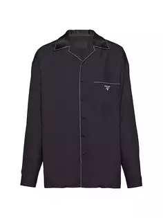 Шелковая рубашка Prada, черный