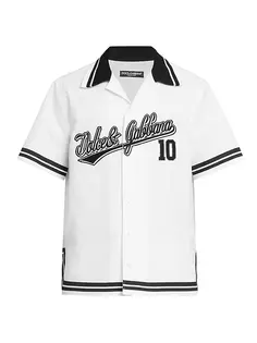 Рубашка Baseball Camp с логотипом Dolce&amp;Gabbana, черный