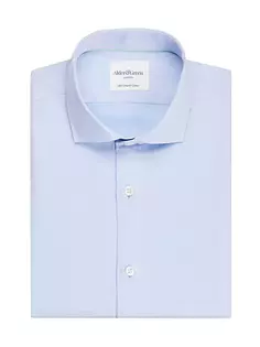 Хлопковая классическая рубашка узкого кроя Alder &amp; Green, цвет sky blue