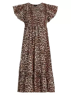 Платье миди Clementine с леопардовым принтом Rails, цвет nala