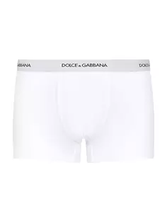 Хлопковые боксеры с логотипом Dolce&amp;Gabbana, белый