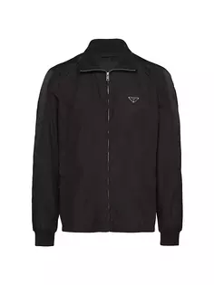 Блузон-пиджак из шелковой смеси Prada, черный