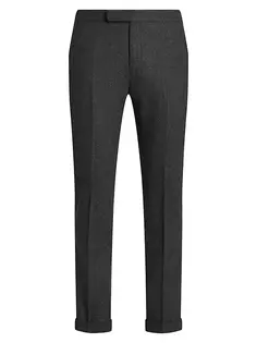 Шерстяные брюки со складками спереди Polo Ralph Lauren, серый