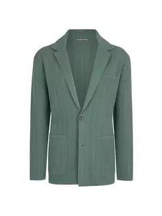 Вязаная куртка на двух пуговицах Stefano Ricci, зеленый