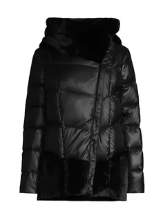Короткое пальто для спального мешка Donna Karan New York, черный
