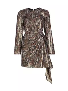 Мини-платье Magali из шелковой смеси металлик Tanya Taylor, мультиколор