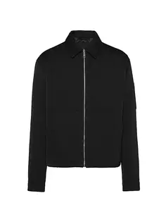 Хлопково-шелковая куртка Prada, черный