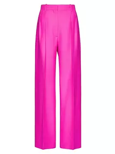 Креповые брюки со складками Valentino Garavani, розовый