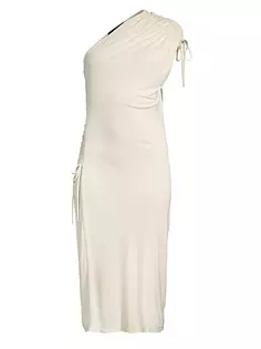 Платье миди на одно плечо со сборками Undra Celeste, цвет cream