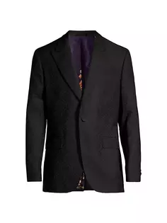 Спортивная куртка из смесовой шерсти с медальоном Etro, черный