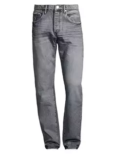 Прямые джинсы узкого кроя P005 Purple Brand, серый