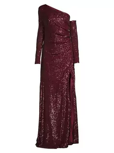 Асимметричное платье с блестками для светских мероприятий Donna Karan New York, алый