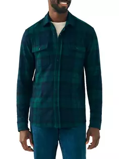 Фланелевая рубашка Legend в клетку на пуговицах спереди Faherty Brand, цвет blackwatch plaid