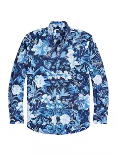 Классическая оксфордская спортивная рубашка с длинными рукавами Polo Ralph Lauren, цвет navy jardin floral