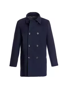 Шерстяное пальто на подкладке Maximilian, синий