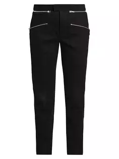 Узкие брюки с высокой посадкой на молнии Izis Isabel Marant, черный