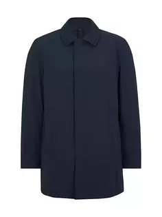 Пальто стандартного кроя из эластичной ткани Boss, синий