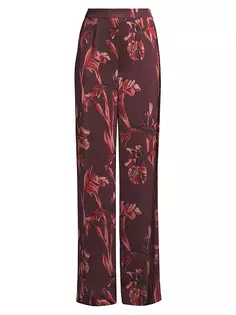 Прямые брюки с цветочным принтом Misook, мультиколор