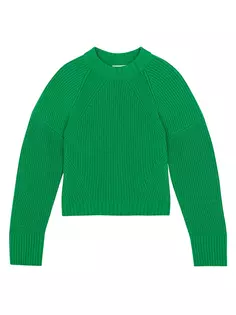 Шерстяной свитер в рубчик Seraphina A.L.C., цвет deep basil