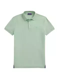 Рубашка-поло из пике Ralph Lauren Purple Label, синий