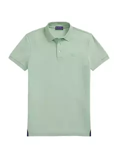 Рубашка-поло из пике Ralph Lauren Purple Label, цвет sea glass