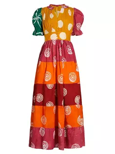 Многоярусное платье макси Adunni Elisamama, мультиколор