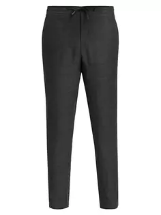 Укороченные льняные брюки узкого кроя на шнурке Saks Fifth Avenue, авантюрин