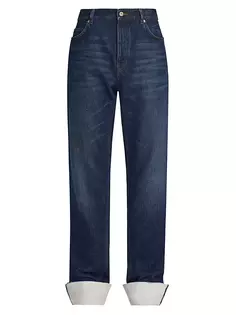 Джинсы Fisherman с отворотами Loewe, цвет washed indigo