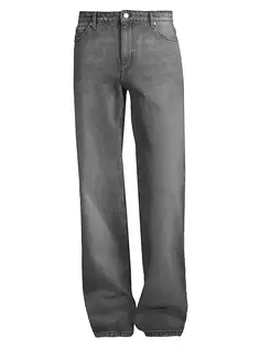 Свободные джинсы прямого кроя Courreges, серый
