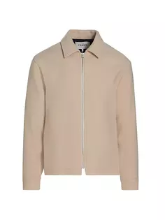 Куртка-рубашка на молнии из фактурной шерсти Frame, цвет warm khaki