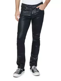 Черные узкие джинсы Lennox с покрытием Paige, цвет black coated