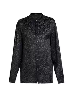Полупрозрачная вечерняя рубашка Barocco Versace, черный